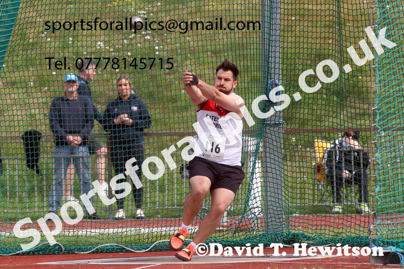 Senior mens hammer, 2022 Northern Senior and Under-20 Champs., Wavertree Athletics Centre, Liverpool. Photo: David T. Hewitson/Sports for All Pics